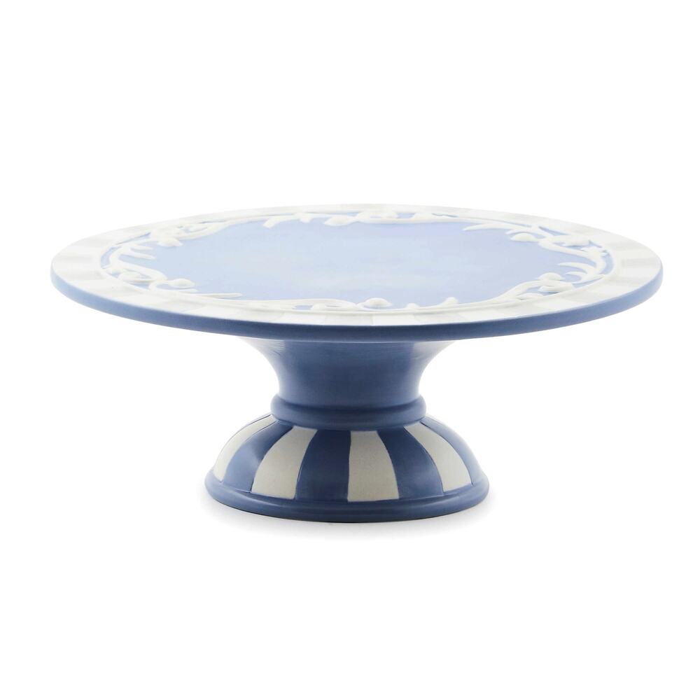 Brand New Mackenzie-Childs Cameo Small Pedestal Platter